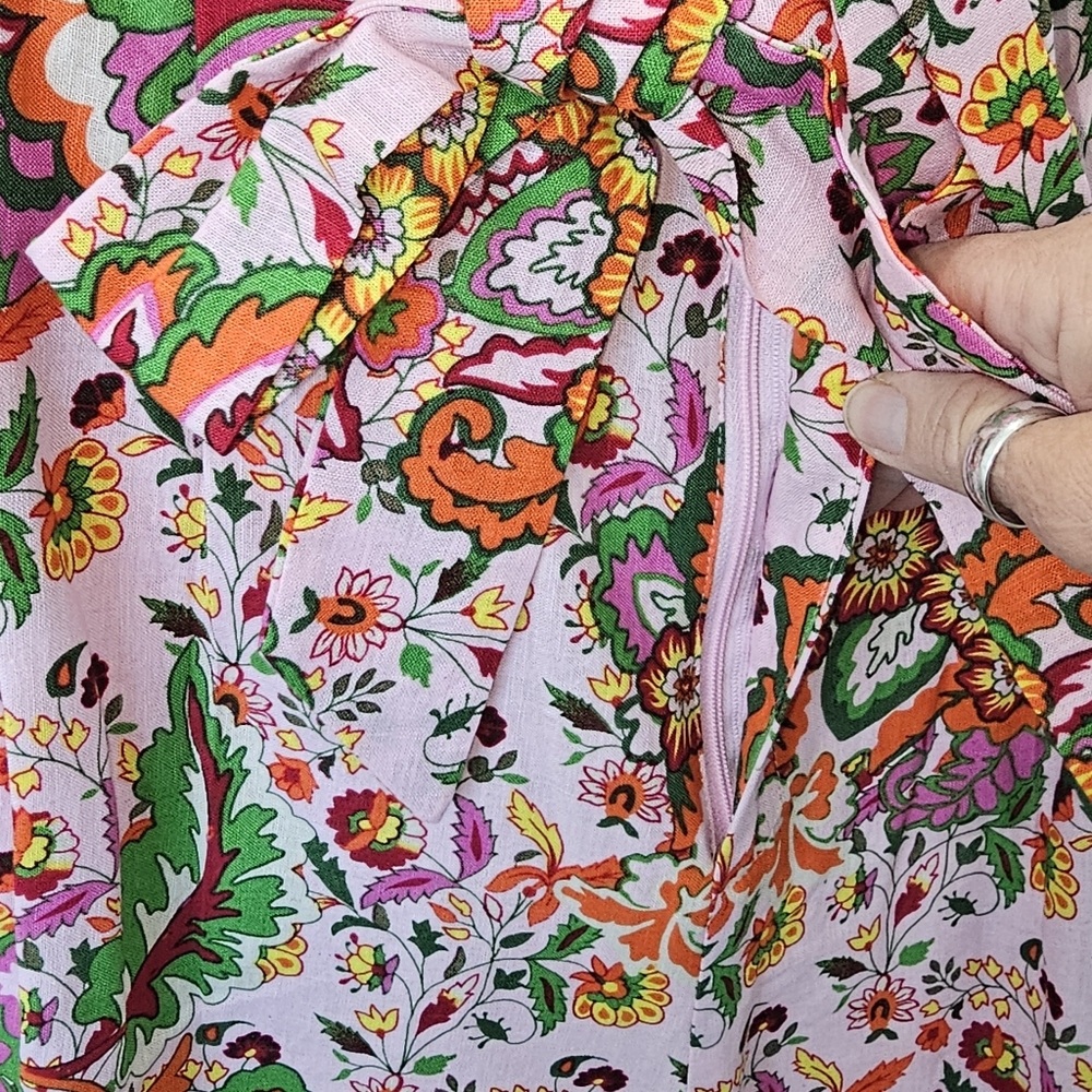 NWT Gibson Latimer Vibrant Cotton Linen Blend Wide Leg High Waist Pants XL - Picture 6 of 8